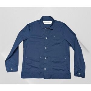 Hedley & Bennett Men's Utility Shirt Jacket Button Up Navy Blue Made in USA